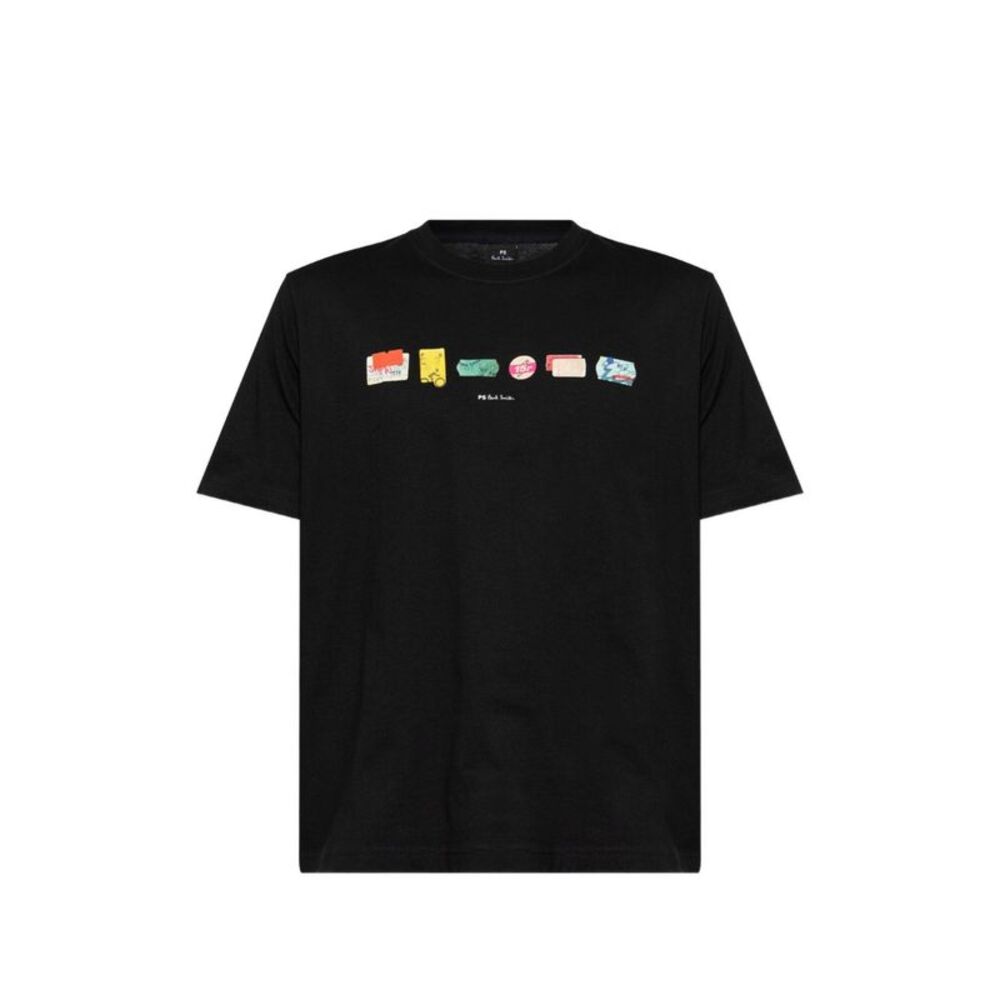 Ps Paul Smith Men In A Row Cotton T-Shirt